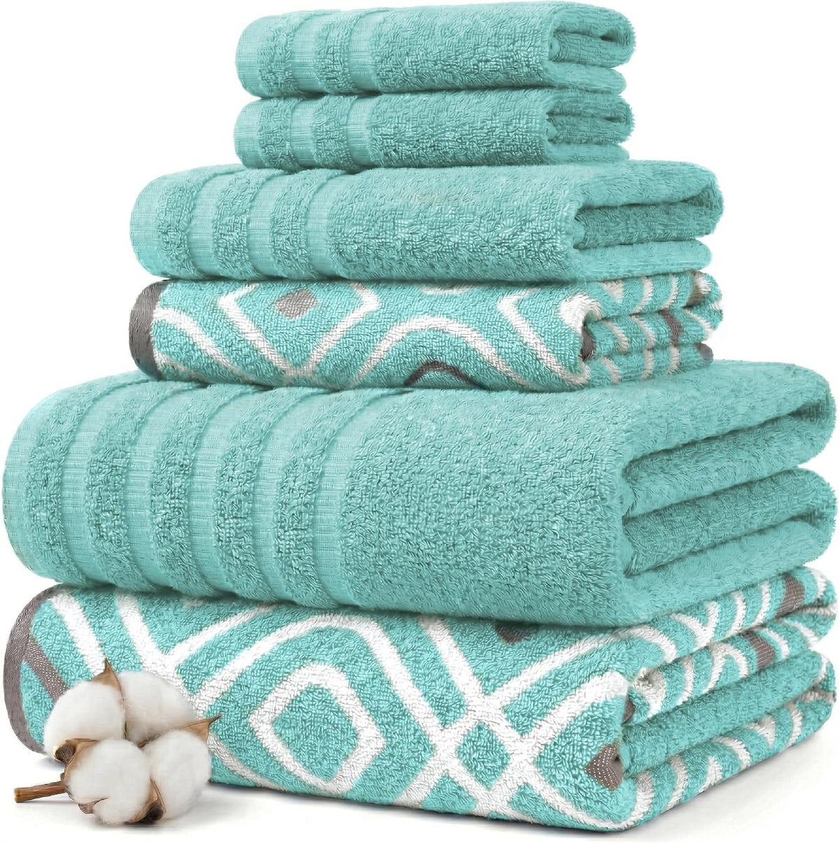 modern threads 6 piece bath towel set –, main product view