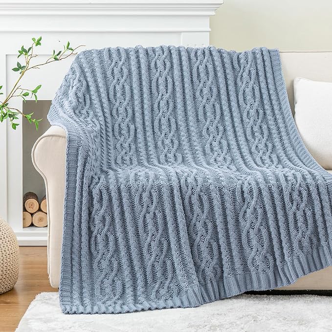Battilo Bluish Grey Throw Blanket - Image 3