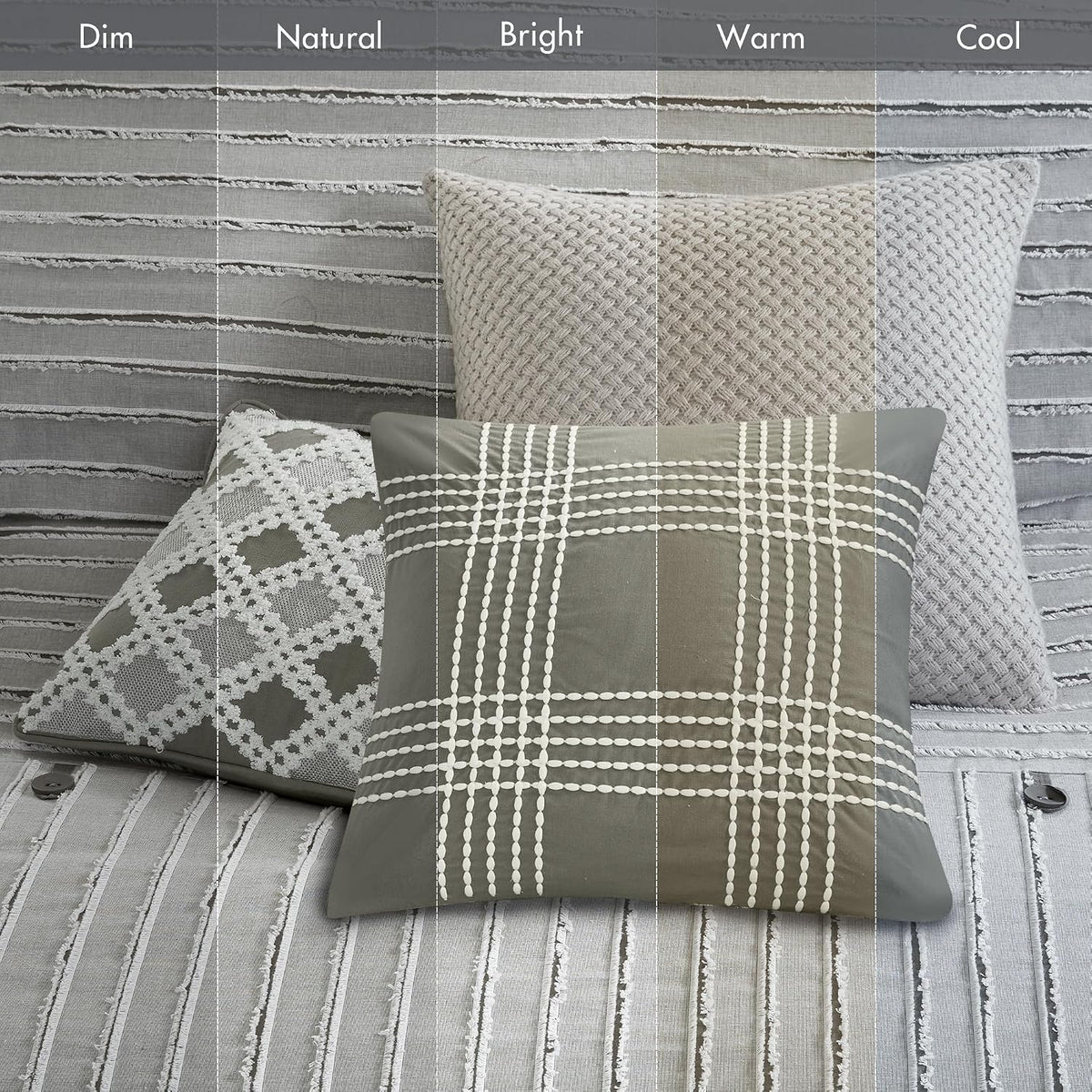 madison park farmhouse king cotton comforter set with on a desk or shelf
