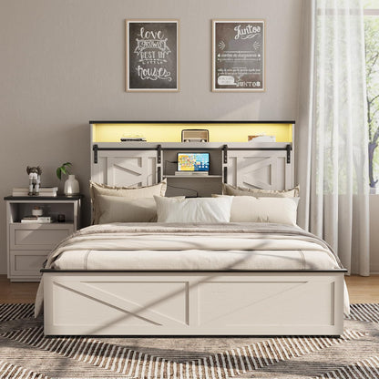 fameill farmhouse full size bed frame with 4, close-up detail