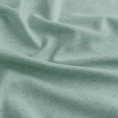 Aqua Green Pinch Pleated Linen Curtains 108 Inch Length 2 Panels - Image 2
