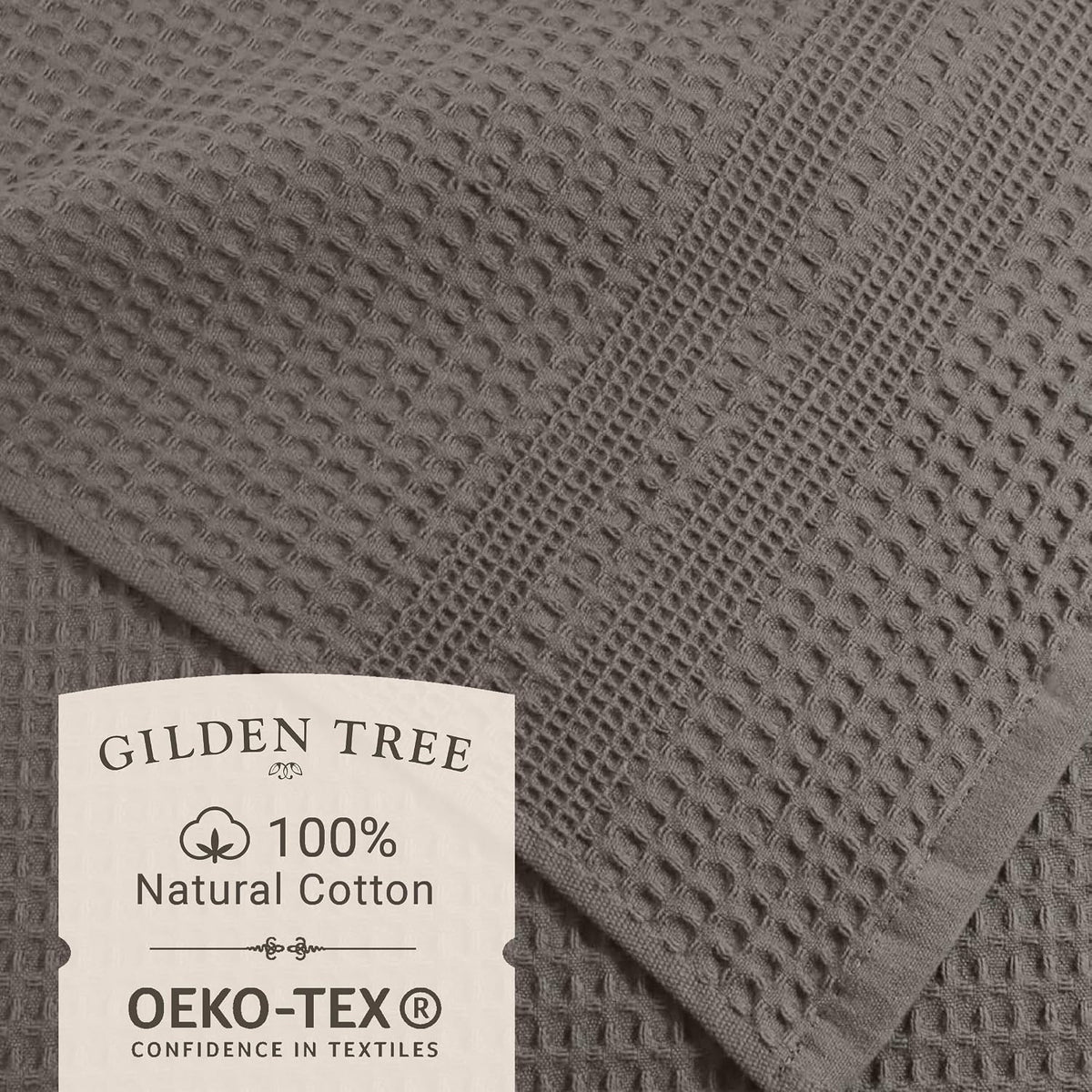 gilden tree waffle towels for bathroom, 100% cotton shown in use
