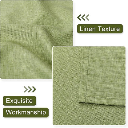 Hiasan Green Valance Curtains Light Filtering Rod Pocket Window Valance Curtains - Image 2