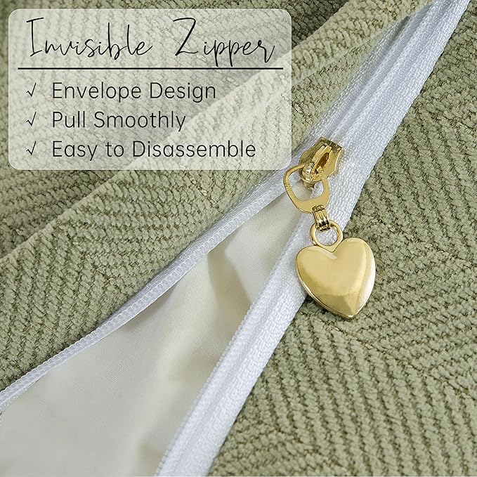 ZWJD Sage Green Pillow Covers 20x20 Set of 2 Chenille Throw Pillow Covers - Image 7