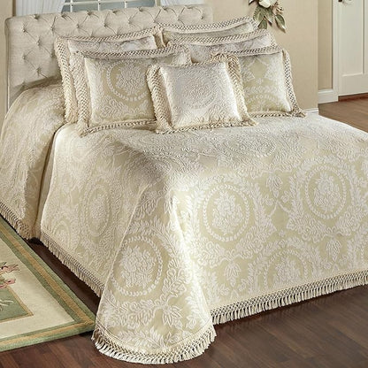 Timeless Vintage Style Bedding | Neutral Sage and Ecru | Textured Matelasse by TouchofClass