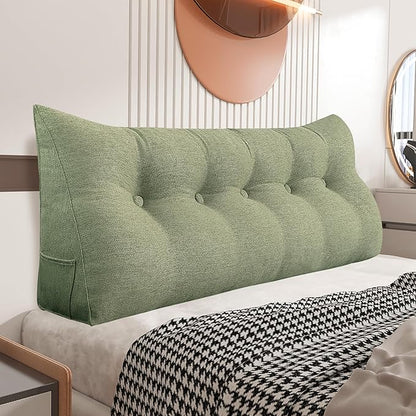 Daneey Headboard Pillow Queen, Triangular Wedge Pillow Headboard, by Daneey