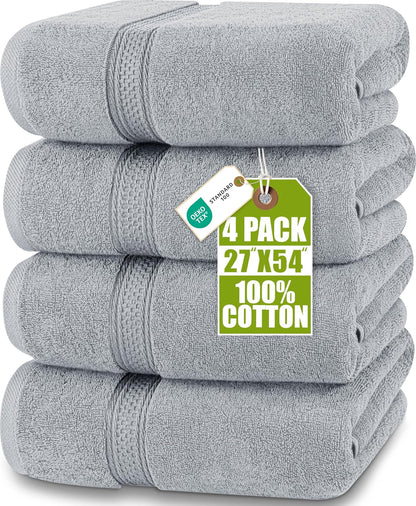 utopia towels 4 pack premium bath towels 27x54 shown in use
