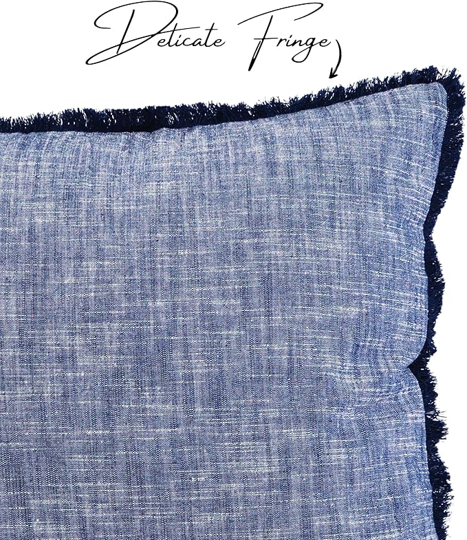 Set of 2 Textured Cotton Throw Pillow Covers - Image 2