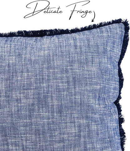 Set of 2 Textured Cotton Throw Pillow Covers - Image 2