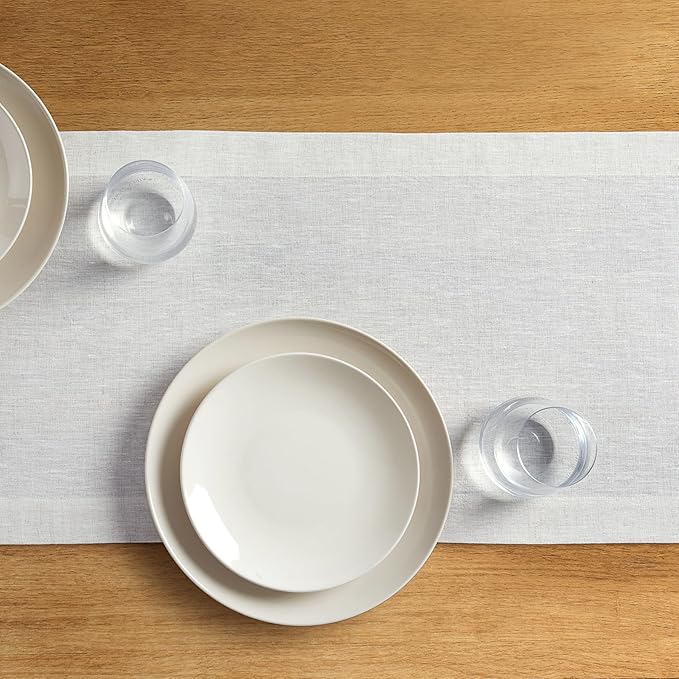 Solino Home 100% Pure Linen Light Flax Table Runner 48 Inches - Image 3