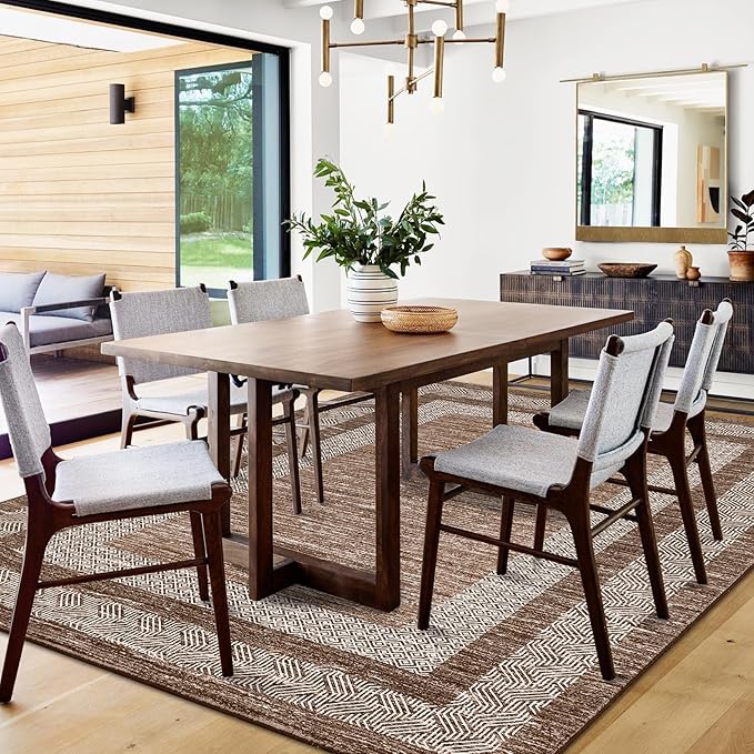 GarveeHome Washable Rug 5x7 Modern Bordered Rug - Image 2