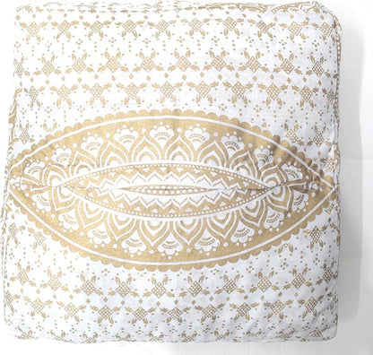 CRAFT KALA 24" Square Large Hippie Mandala Meditation Floor Ottoman Pillow - Image 8