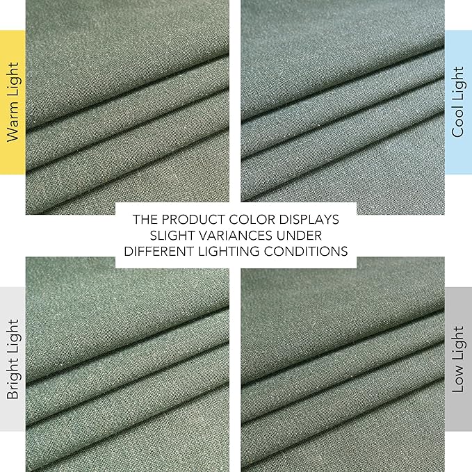 NICETOWN Forest Green Linen Curtains - Image 7