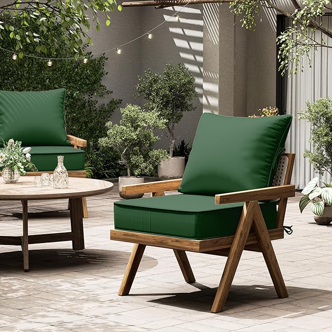 Outdoor Seat Cushion Set 22 L × 24 W × 5 H Inch Waterproof & Fade Resistant - Image 7