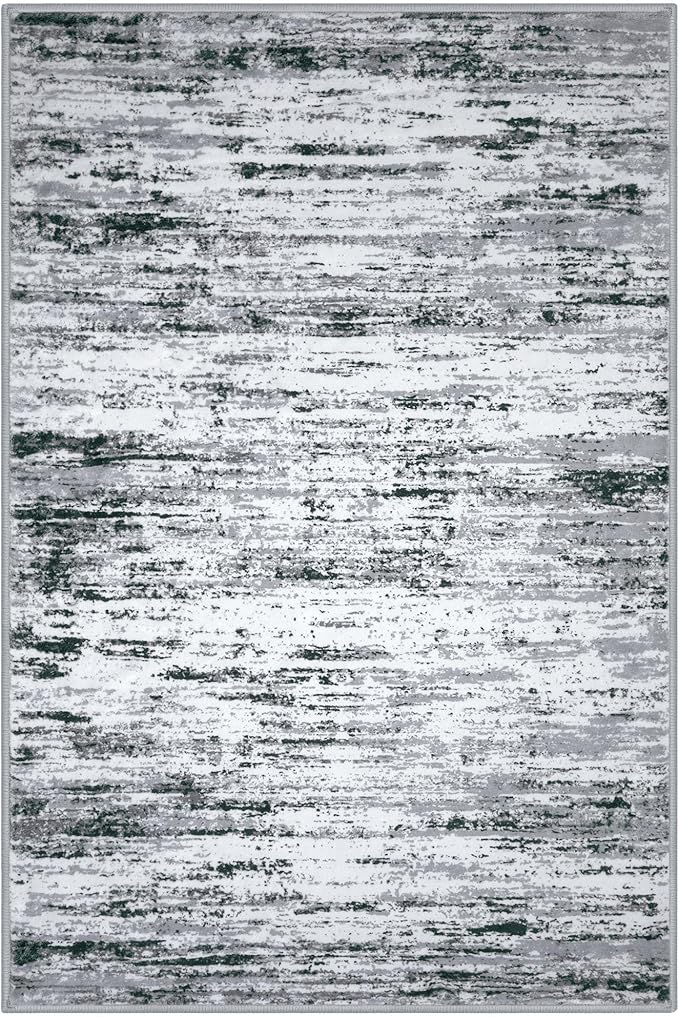 Modern Abstract 8x10 Large Machine Washable Living Room Rug Non-Slip Soft - Image 9