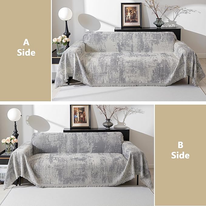 MEETSKY Couch Cover Sofa Cover Washable, Geometric Abstract Geometric Boho Sofa - Image 6