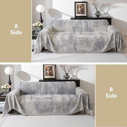 MEETSKY Small Boho Couch Cover Sofa Covers Washable, Chenille Soft Throws Cover - Image 6