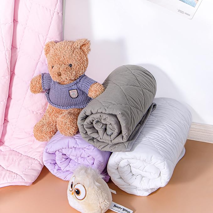 NTBAY Down Alternative Toddler Comforter, Lightweight and Warm Solid Color Baby - Image 6