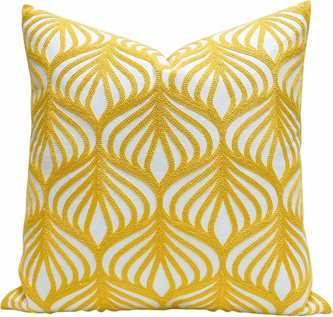Slow Cow Embroidery Decorative Throw Pillow Cover Case by SLOW+COW