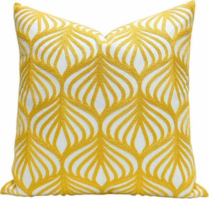 Slow Cow Embroidery Decorative Throw Pillow Cover Case by SLOW+COW