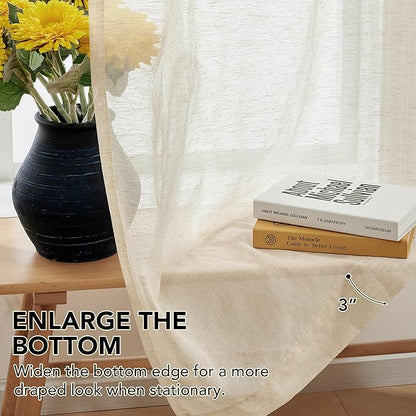 Deconovo Linen Sheer Curtains - Image 4