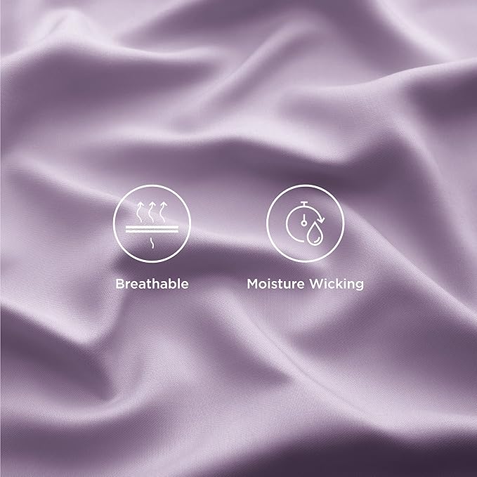 Bedsure Cooling Sheets Twin, Rayon Derived from Bamboo, Breathable & Soft Twin - Image 4