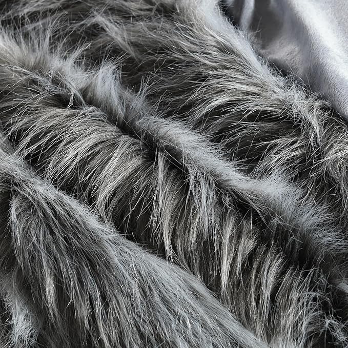 Luxury Faux Fur Throw Blanket, Super Warm, Fluffy Decoration Blanket Scarf - Image 5