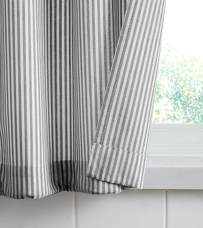 July Joy Cotton Tier Curtains 24 Inches Long Country Kitchen Curtains Rod Pocket - Image 4
