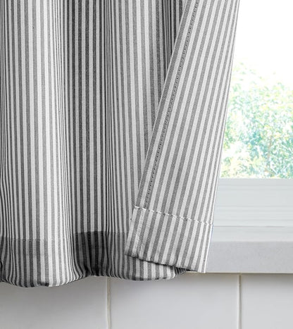 July Joy 3-Piece Cotton Tier Curtains 36 Inches Long Country Kitchen Curtains - Image 4