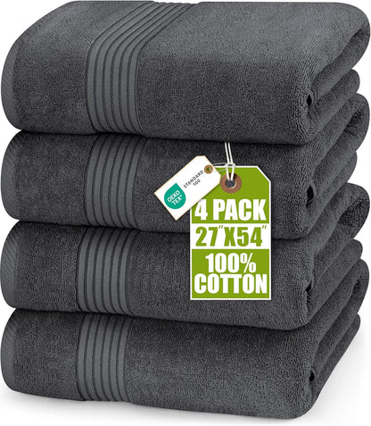 utopia towels 4 pack bath towels set, 27 shown in use