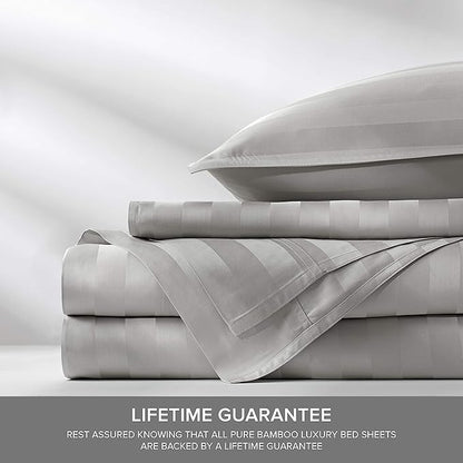 Pure Bamboo California King Sheets, Genuine 100% Organic Viscose Derived from - Image 4