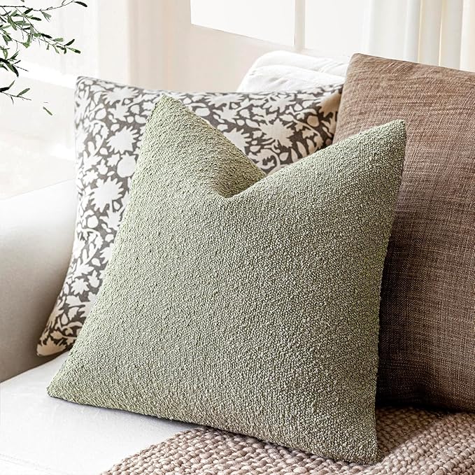 Foindtower Set of 2, Decorative Textured Boucle Throw Pillow Covers Accent - Image 5