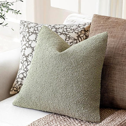 Foindtower Decorative Textured Boucle Throw Pillow Covers Accent Solid Pillow - Image 5