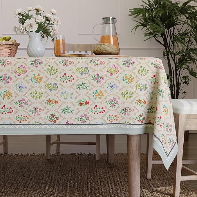 Encasa XO Square 56"x56" Tablecloth | Water-Repellent Polyester Dining Table by EncasaXO