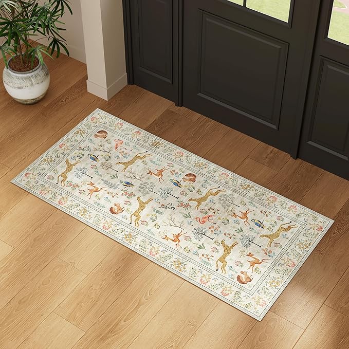 DUKINO 2x5 Rug for Hallway, Washable Kitchen Runner Rug - Image 2