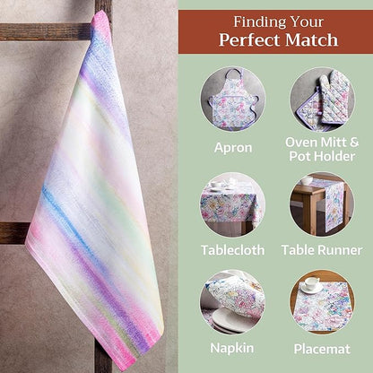 Maison d' Hermine Kitchen Towels Set of 3 100% Cotton 27.50" x 20" Reusable - Image 5