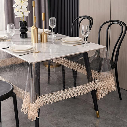 Clear Vinyl Tablecloth Protector Waterproof/Oil-Proof PVC Table Cloth - Image 2