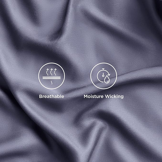 Bedsure Cooling Sheets Twin, Rayon Derived from Bamboo, Cooling Sheets - Image 4