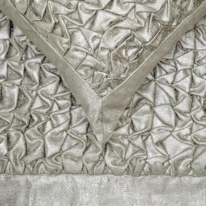 The HomeCentric King/Queen/Twin Silver Decorative Bed Runner Twin 53"x18" Bed - Image 4