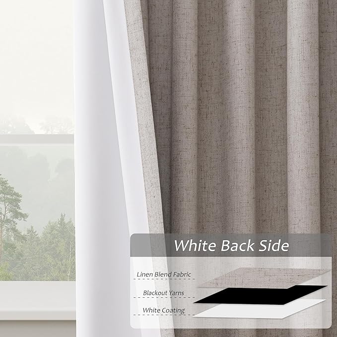 Brownish Grey Blackout Curtains 96 Inches Long - Image 5