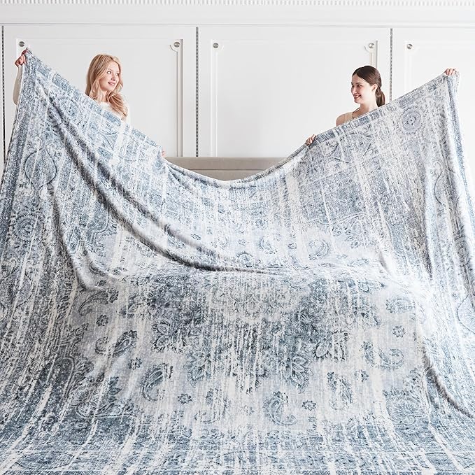 Oversized Vintage Pattern Blanket 120x120 Inches, Giant 10'x10' - Image 2