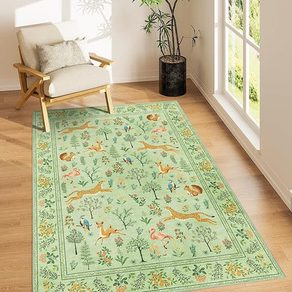 DUKINO 3x5 Rug, Washable Animal Area Rug by DUKINO
