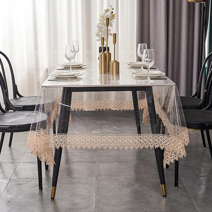 Clear Vinyl Tablecloth Protector Waterproof/Oil-Proof PVC Table Cloth - Image 3