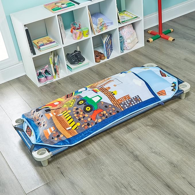 EVERYDAY KIDS Cute Preschooler and Toddler Cot Nap Mat - Image 4