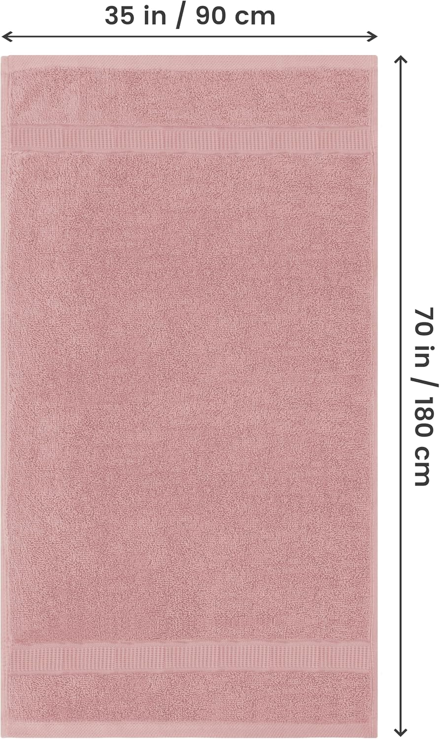 utopia towels jumbo bath sheets, 2 pack, 35x70, close-up detail