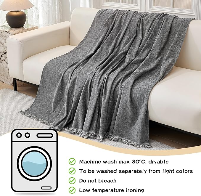 MYSKY HOME Couch Cover for Sectional Sofa, 2 Pieces Couch Covers for L Shape - Image 7