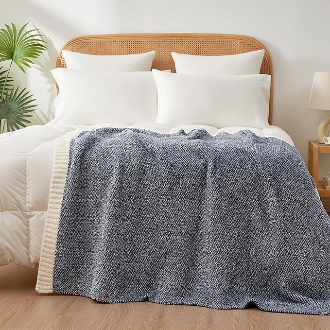 Snuggle Sac Heather Navy Throw Blanket - Image 4