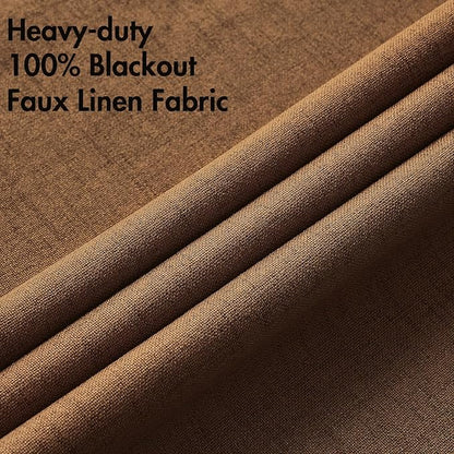 MIULEE 100% Blackout Linen Curtains - Image 5