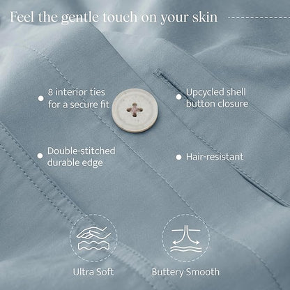 Double Stitch Cotton Tencel Duvet Cover - Image 3