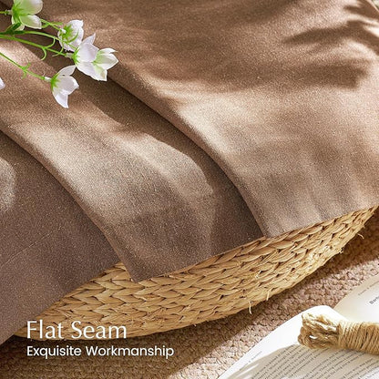NICETOWN Linen Gold Brown Curtains - Image 6